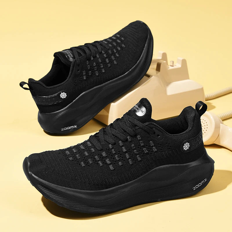 Sneakers Men Mesh Lightwieght Flat Fashion Lace-Up Training Jogging Gym Shoes Trendy Running Shoes for Man
