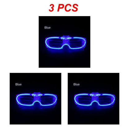 Sense of Future Science Technology LED Luminous Glasses Ins Popular Punk Goggles Party Christmas Colorful Light Shades Decor
