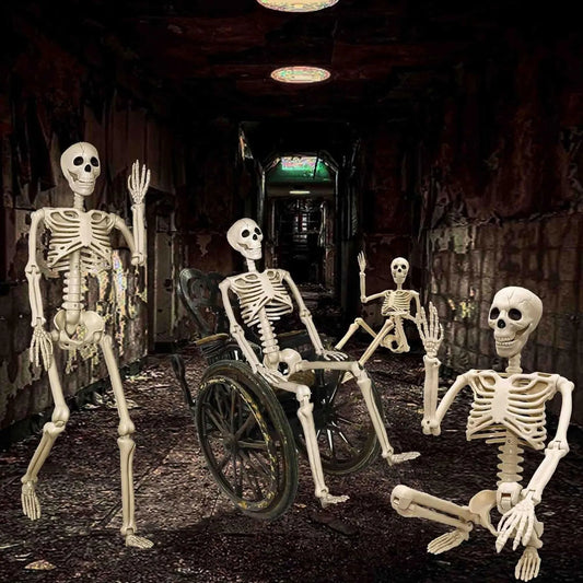 1pc Realistic Life Size Human Body Joints Skeleton Skull Adjustable Joints for Halloween Festival Horror Ornament