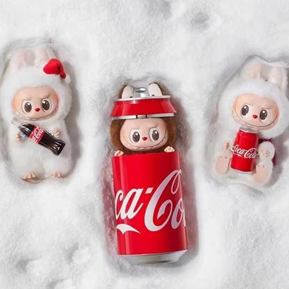 Labubu Coca-Cola Enamel Face Series Blind Box Labubu Three Generations of Figure Heart Macaron Gifts