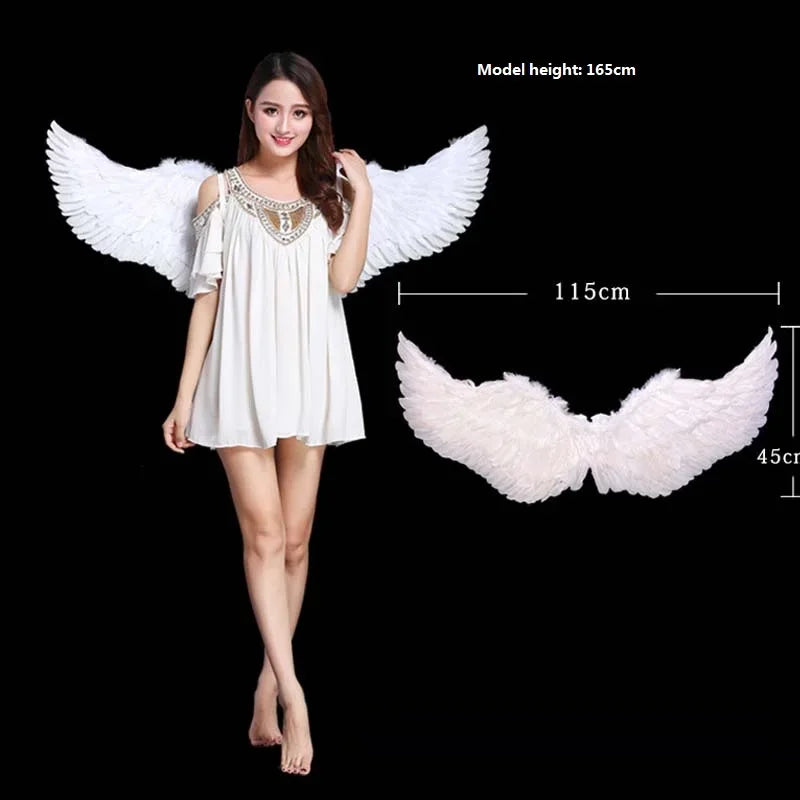 Princess Women Kids LED Glow Light Angel Feather Wing Fairy Girls Props Party Costume Wedding Decoration Christmas  Halloween