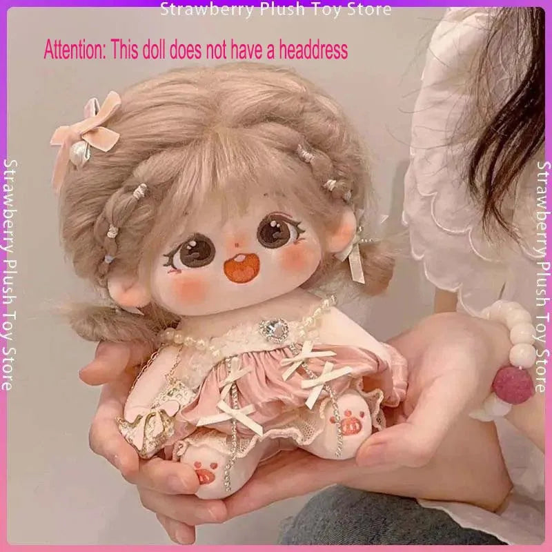 20cm Kawaii Plush Cotton Doll Anime Stuffed Idol Doll Outfit Baby Plushies Toys Star Dolls Action Figure Dress Girls Kids Gifts
