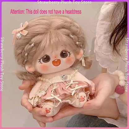 20cm Kawaii Plush Cotton Doll Anime Stuffed Idol Doll Outfit Baby Plushies Toys Star Dolls Action Figure Dress Girls Kids Gifts
