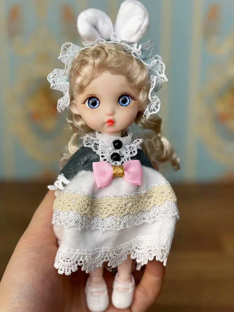Lovely 17cm Doll 1/8 Bjd Dolls Mini Playhouse Doll Toy Kids Girls Dolls Toy Gift