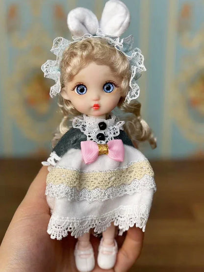 Lovely 17cm Doll 1/8 Bjd Dolls Mini Playhouse Doll Toy Kids Girls Dolls Toy Gift