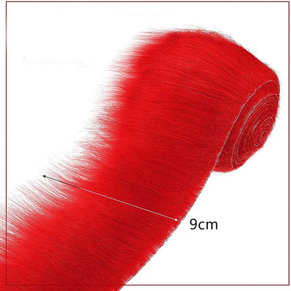 Crafts Gift Trimming Soft Apparel Sewing Fluffy Trim Fabric Roll Faux Fur Ribbon Tapes Long Plush Fur Fabric Plush Fur Stripe