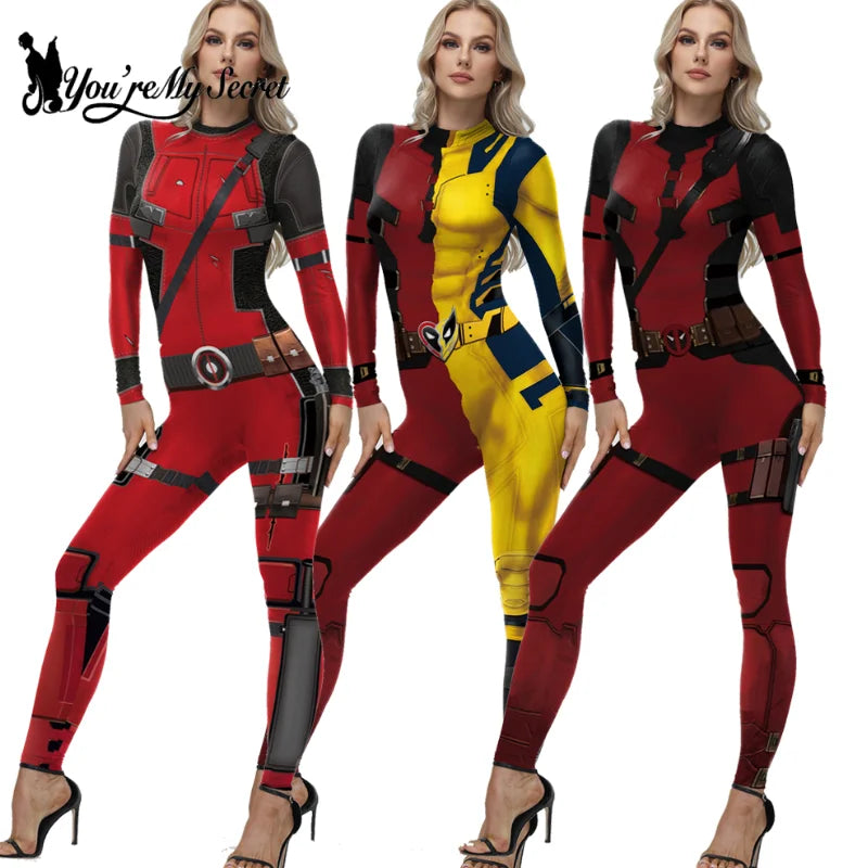 [You're My Secret] Cosplay Superhero Costume Anime Halloween Party Zentai Catsuit Women Men Bodysuit Jumpsuit