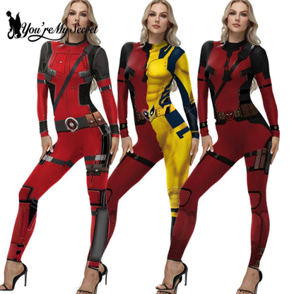 [You're My Secret] Cosplay Superhero Costume Anime Halloween Party Zentai Catsuit Women Men Bodysuit Jumpsuit