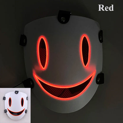 High-Rise Luminous Light Up Mask LED Glowing Mask Cosplay Party Anime Props Neon Face Mask for Adult Kids Halloween Supplies