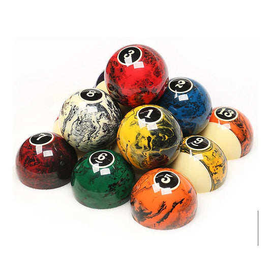 5.72cm Marble Texture Billiard Balls Set, 16pcs Resin Pool Table Balls, Standard International 2.25" Balls for Game Rooms Clubs