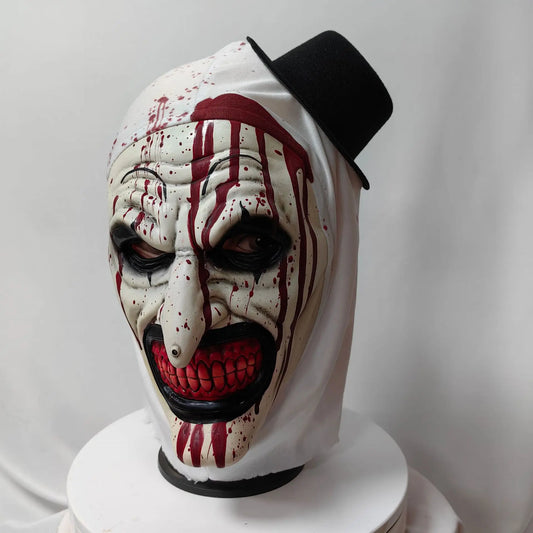 Scary Terrifier 3 Cosplay Mask Halloween Art the Clown Bloody Latex Soft Props Party Adults Terrifier Costume Masks