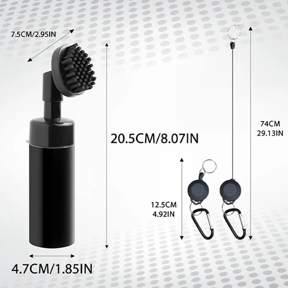 Leakproof Golf Club Groove Water Brush Nozzle Design Lightweight Golf Reservoir Tube Carabiner Portable Golf Squeeze Bottle