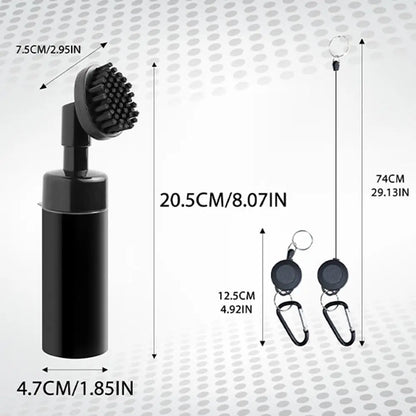 Leakproof Golf Club Groove Water Brush Nozzle Design Lightweight Golf Reservoir Tube Carabiner Portable Golf Squeeze Bottle