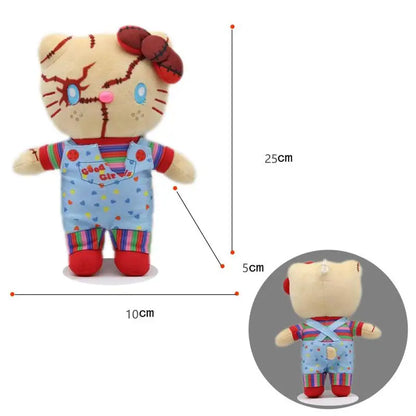 25Cm Hello Kitty Plush Doll Halloween Plush Stuffed Toy Ghost Baby Chucky Cute Kitty Halloween Party Decoration Props Gift