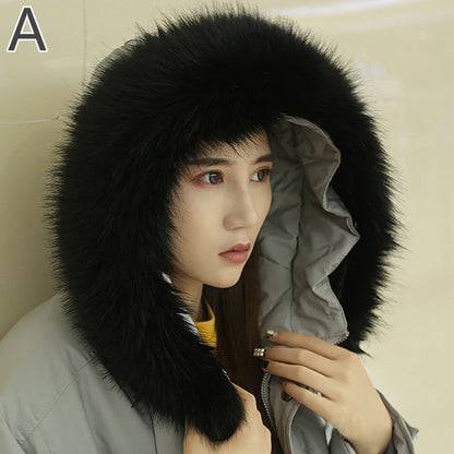 Winter Faux Fur Collar Scarf Women Warm Thick Imitation Fur Shawl Collar Fluffy Neck Warmer Scarves Coat Clothes Accessories