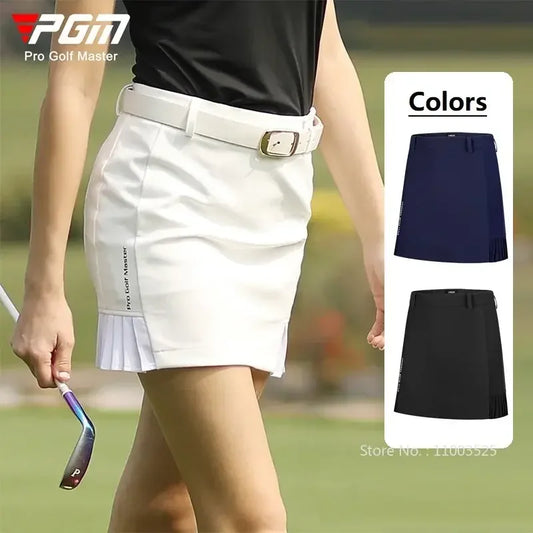 PGM Women's Sports Short Skirt Pleated Golf Tennis Skirt Ladies Outdoor High Waisted Tennis Skorts Quick-Dry Pencil