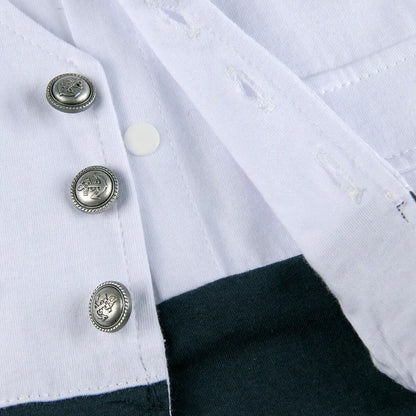 Baby Boys Captain Costume Newborn Infant Halloween Carnival Romper Cosplay Jumpsuit Outfit Toddler Skipper Sailor Playsuit