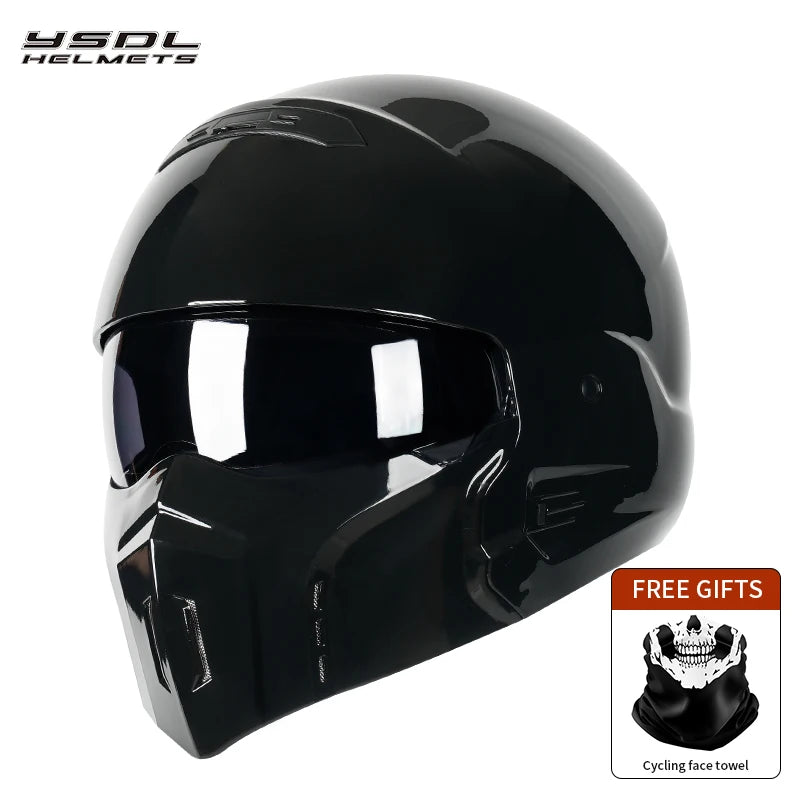 Scorpion Helmet Sunscreen Retro Motorcycle Full Helmet Men  Women Detachable Face Mask Combination Helmets Summer Safety Helmet