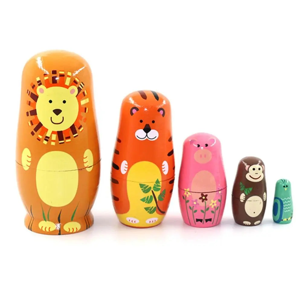 Home Bedroom Nesting Doll Hand Paint Toys Wooden Russian Nesting Doll Matryoshka Dolls Toys Russian Nesting Stacking Dolls