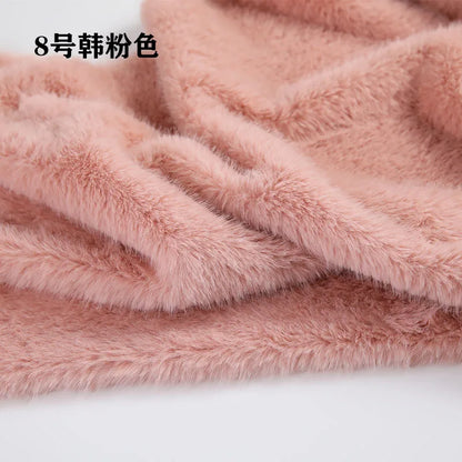 40Colours 2cm Imitation Mink Plush Fur Fabric Doll Manual DIY Counter Scarf Cuddle Doll Faux Fur Fabric 50*50