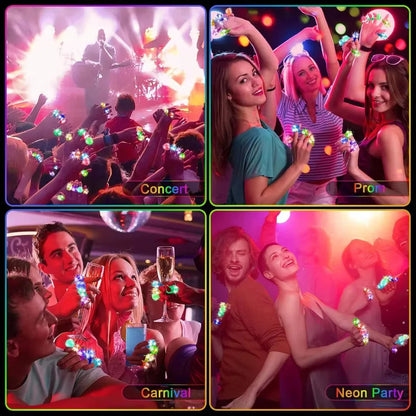 10/20/30/50pcs Glowing Rings LED Light Up Luminous Rings Party Favor Toys Flash Led Lights Glow in the Dark Party Supplies