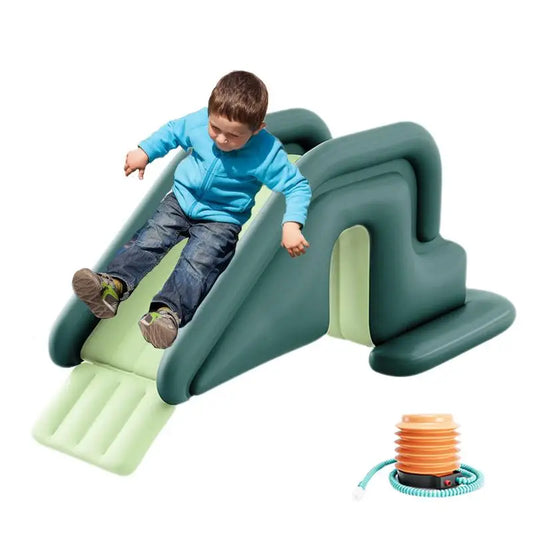 Kids Inflatable Slide Children Pool Inflatable Slide Widened Inflatable Slide With Foot Pump for Home Backyard Family Party