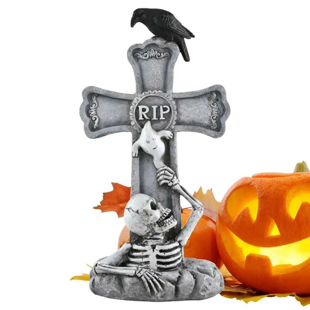 Halloween Graveyard Decorations Tombstones Halloween Decor Scary Gravestones Headstones Props for Crafts Signs Exterior Ground