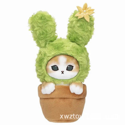 Kawaii Sanrio Plush Keychain Pendant Cartoon Mofusand Shark Cat Cross-Dressing Hello Kitty Kuromi Doll Stuff Backpack Decor Toys