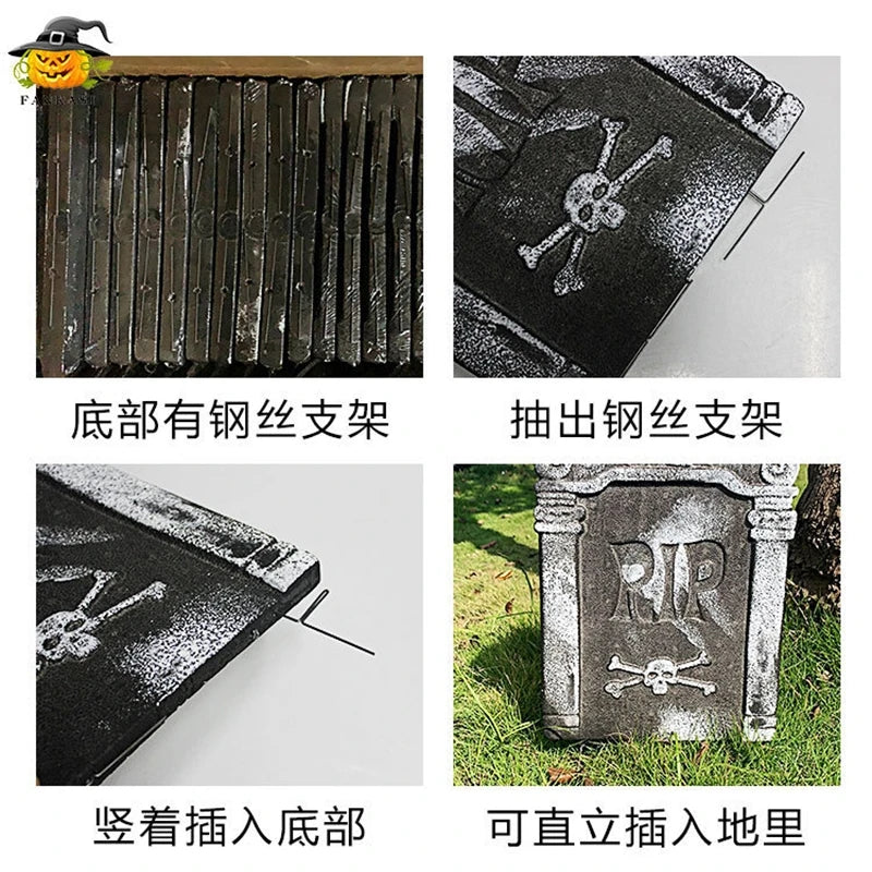 Halloween Tombstone Anti Fade Halloween Headstone Foam Cosplay Props Practical Outdoor Halloween Headstone Decorations