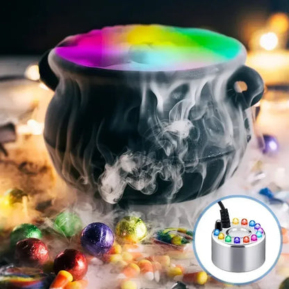 1-10pcs Mini LED Pumpkin Light Fogger Water Fountain Pond Fog Machine for Halloween Christmas Easter Party Festival Decoration