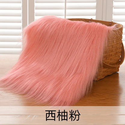 Dolls Long Plush Fabric Per Meter for Upholstery Coats Chair Cover Sewing Plain Fashion Fur Textile Needlework Thick Comfortable