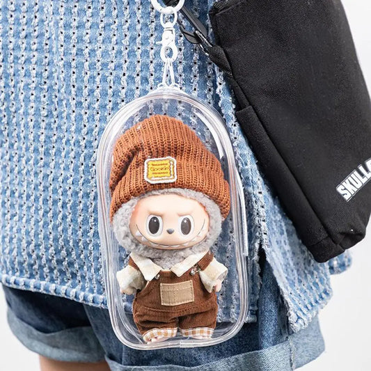 1Pc 19.5*10.5*5cm Mystery Box Storage Case Doll Organizer Box Square Plush Dolls Display Bag for Labubu Doll Accessories