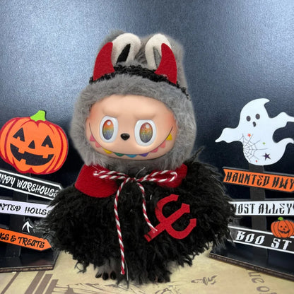 Only Clothing for Labubu Halloween Magical Witch Doll Costume Standing Posture 17cm Vinyl Doll Changing Doll Accessories Gift