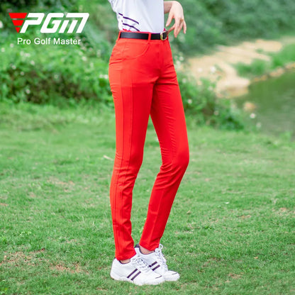 PGM Women Golf Pant Summer Sweatpants Spring Golf/Tennis Pants High Elastic Ladies Trouser Breathable Slim Quick Dry Pants