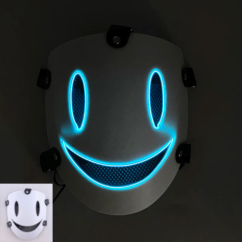 High-Rise Luminous Light Up Mask LED Glowing Mask Cosplay Party Anime Props Neon Face Mask for Adult Kids Halloween Supplies