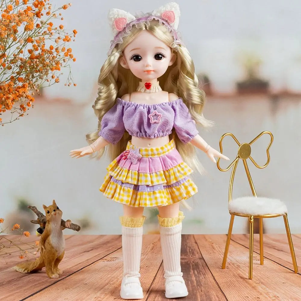 BJD Dolls BJD Dolls and Clothes Hinged Doll Brown Eye Removable Joints 3D Eyes Doll 13 Movable Joints Anime