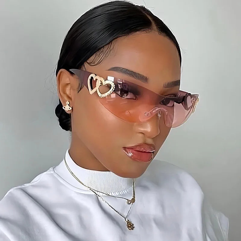 Fashion Y2k Designer Sunglasses Women 2025 Luxury Trending Sunglasses Woman Shade Pink Glasses Goggle 2000'S Lentes De Sol Mujer