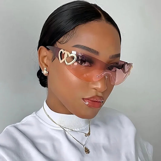 Fashion Y2k Designer Sunglasses Women 2025 Luxury Trending Sunglasses Woman Shade Pink Glasses Goggle 2000'S Lentes De Sol Mujer