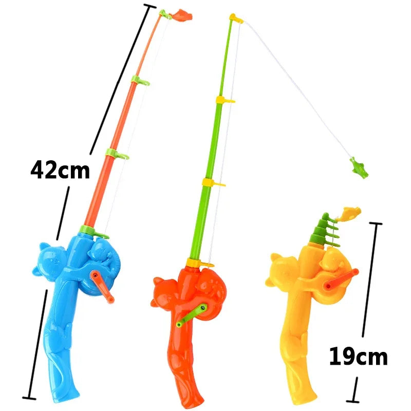 Children Bathtub Magnetic Fishing Toy Swimming Bathing Pool Water Floating Fish Toy Parent-Child Interactive Toys Game Baby Toys