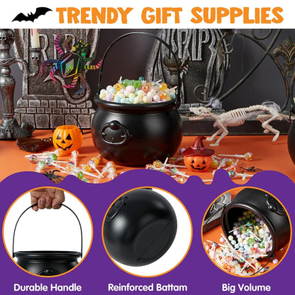 Halloween Witch's Cauldron Candy Pot & Storage Bucket Perfect Party Giveaway & Trick-Or-Treat Activity Fun Halloween Decoration