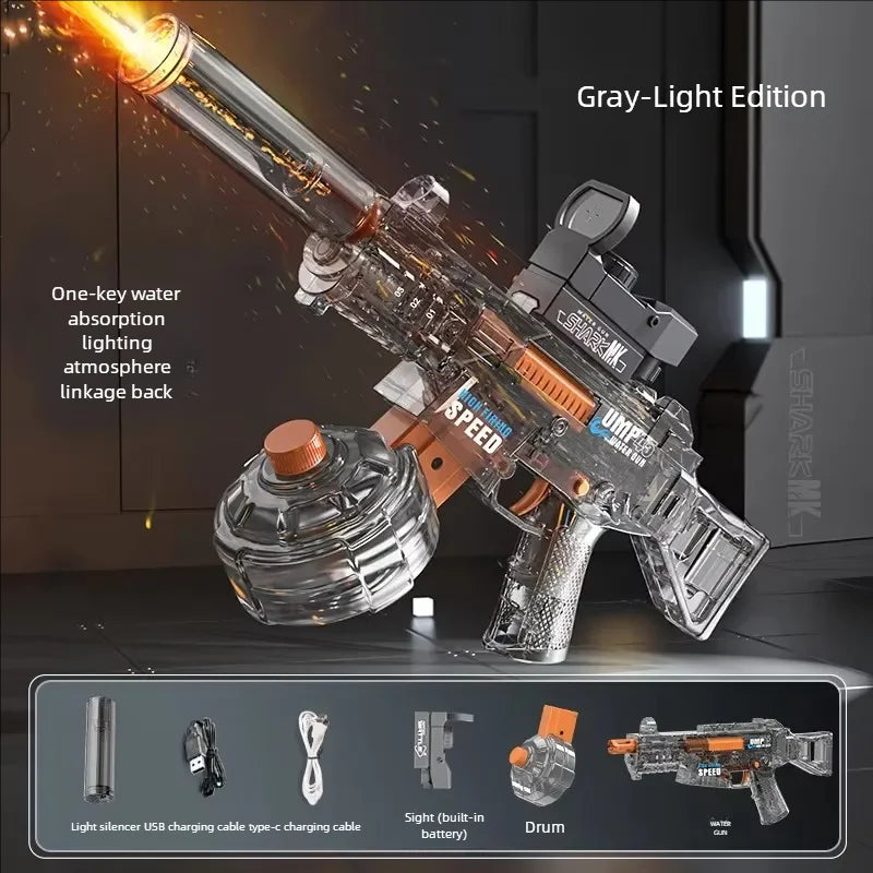 Summer Beach Pool Toys Water Toys Party Toys Gatling Gun Watergun Gatling Electric Powerful Water Gun Sports-Entertainment Gifts