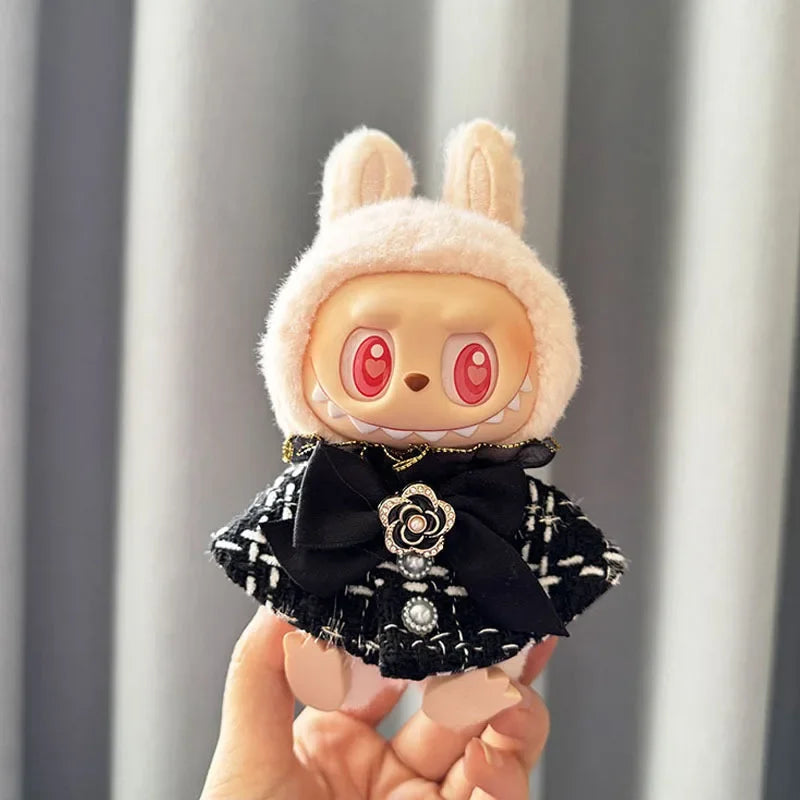 17cm Labubu Doll's Clothes the Monster Outfit Accessories Clothing DIY Kids Gift Sweet Princess High-Quality Dress Cloak ED12B