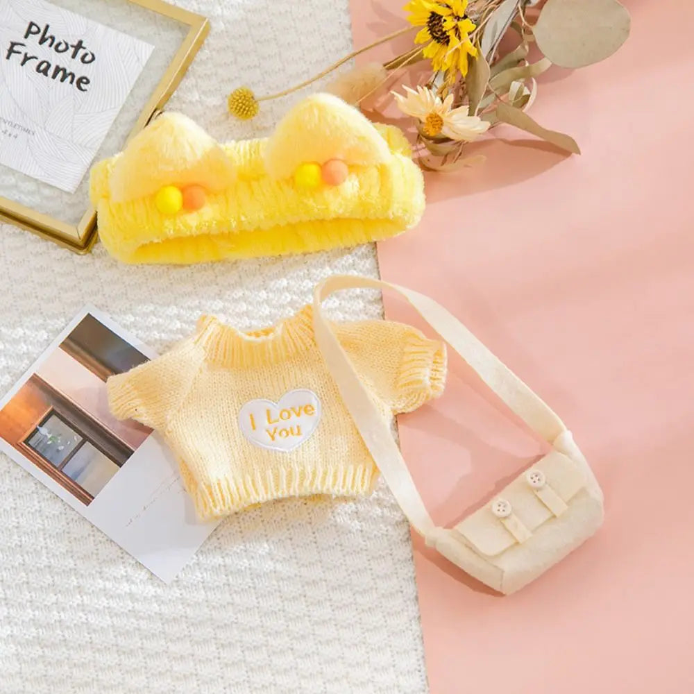 Doll Cloth Accessories LaLafanfan Cafe Clothes Dress Up DIY Clothing Yellow Duck Clothes 30cm Kawaii Plush Clothes Dolls