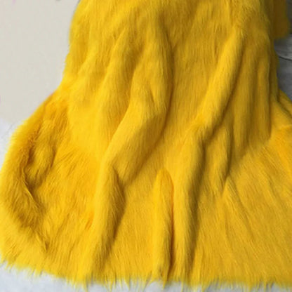 1 Meter Luxury Long Haired Faux Fur Fabric Pile Plush Fluffy Fabric for Display Photography Background Props Home Decor