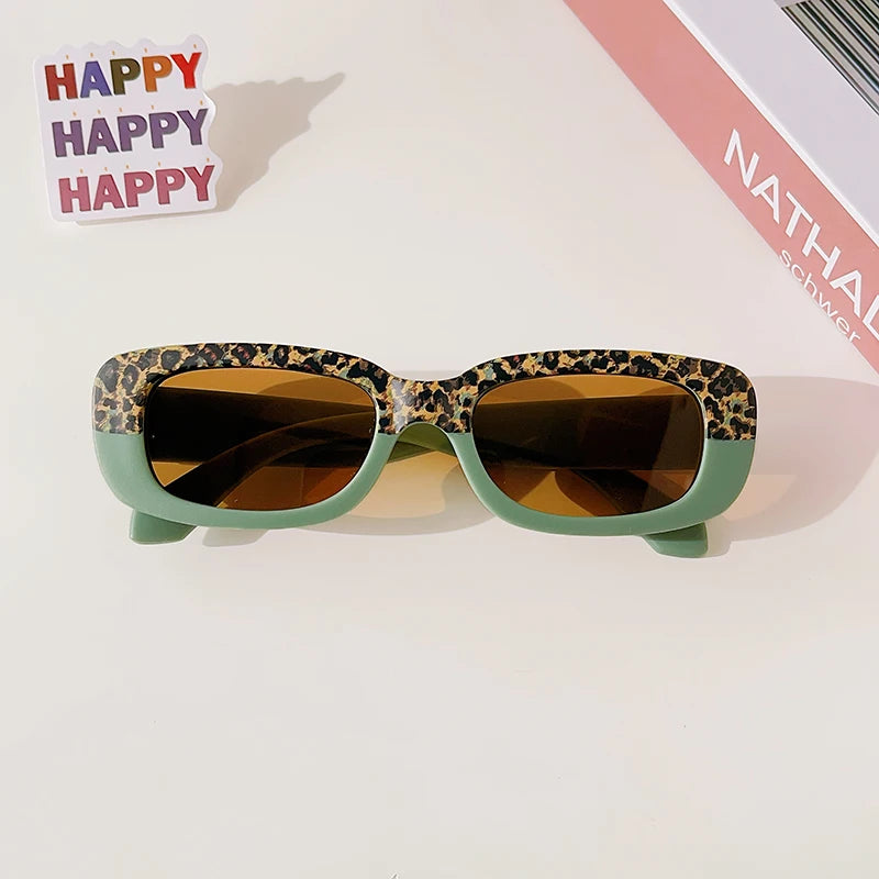 Children Cute Vintage Frosted Rectangle UV400 Sunglasses Outdoor Girls Boys Sweet Sunglasses Protection Classic Kids Sunglasses