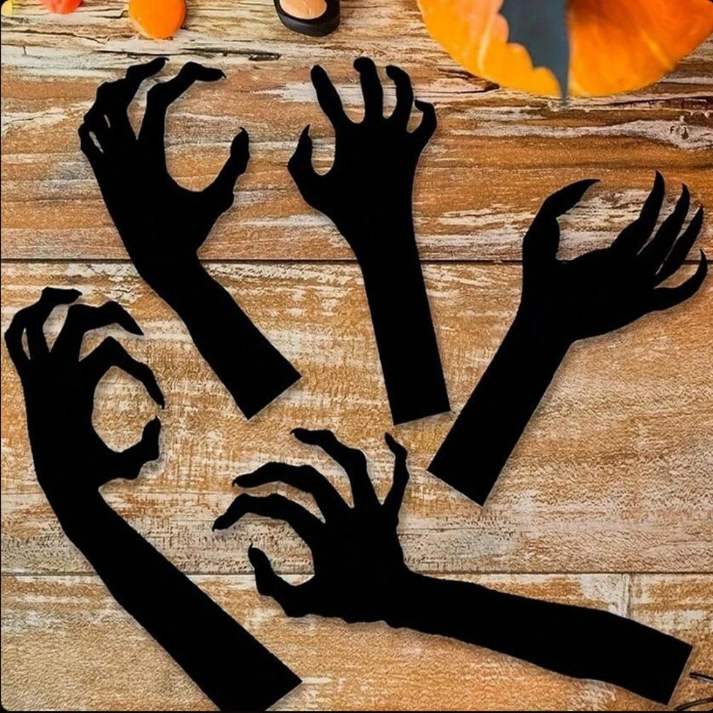 5/10pc Halloween Ground Card Insert Skeleton Hands for Halloween Ghost Festival Prank Party Bar Outdoor Garden School Home Decor