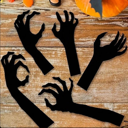 5/10pc Halloween Ground Card Insert Skeleton Hands for Halloween Ghost Festival Prank Party Bar Outdoor Garden School Home Decor