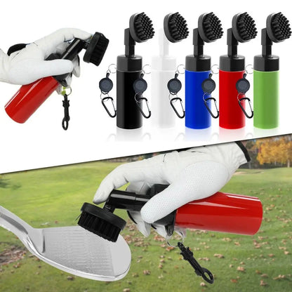 Leakproof Golf Club Groove Water Brush Nozzle Design Lightweight Golf Reservoir Tube Carabiner Portable Golf Squeeze Bottle