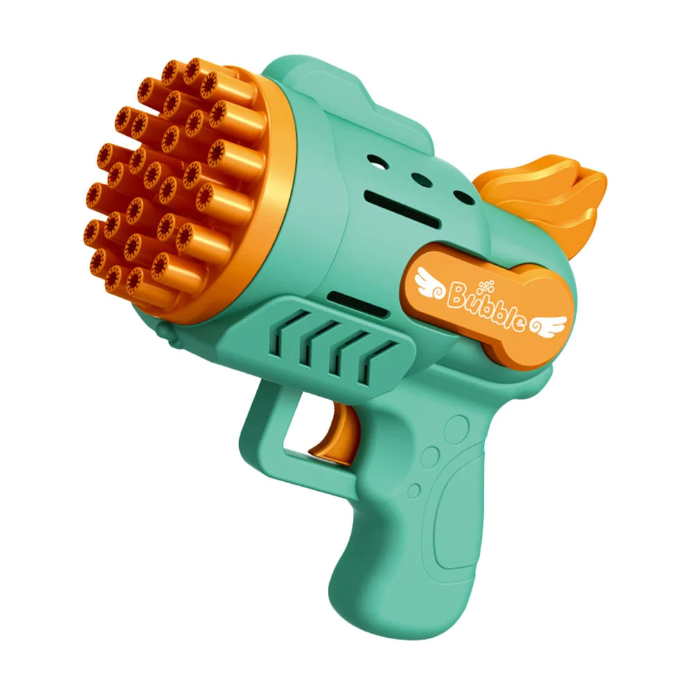 Bubble Gun 29 Holes Electric Automatic Summer Soap Water Bubble Machine 2-In-1 for Children Gift Toys