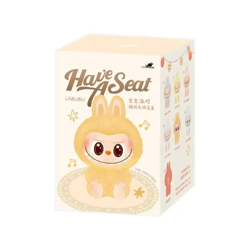 Labubu the Monster Exciting Macaron Series Blind Box Labubu Have a Seat Series Blind Bag Figure Vinyl Plush Doll Mystery Box Toy